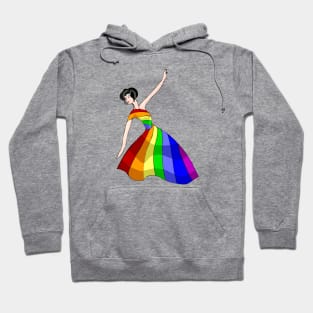 Dancer in rainbow dress Hoodie